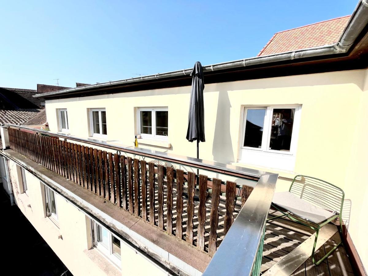 Au nid de cigognes à Ribeauville avec garage et terrasse Exterior foto